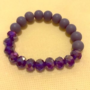 Blue beaded bracelet